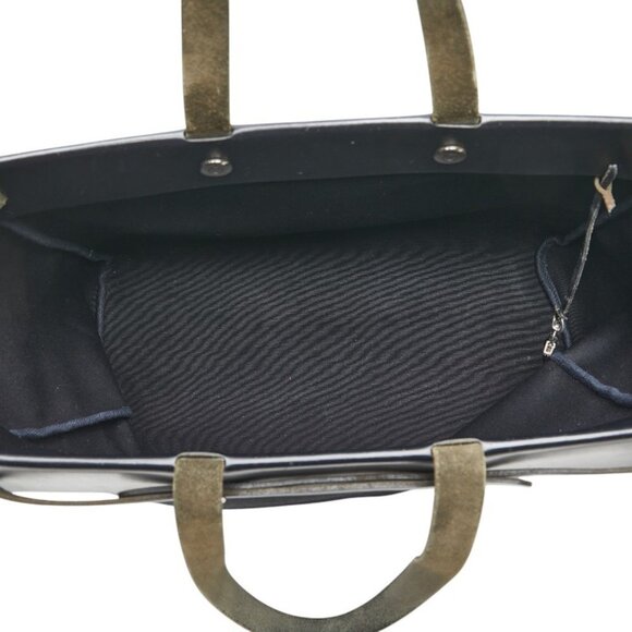 HERMES Navy Leather Tote Bag - Picture 10 of 15